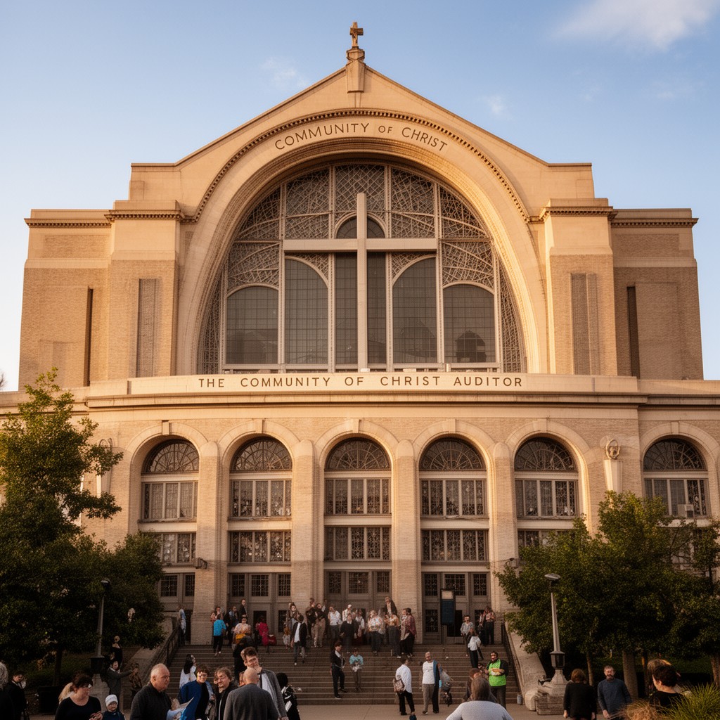 AI-generated illustration of Community of Christ Auditorium