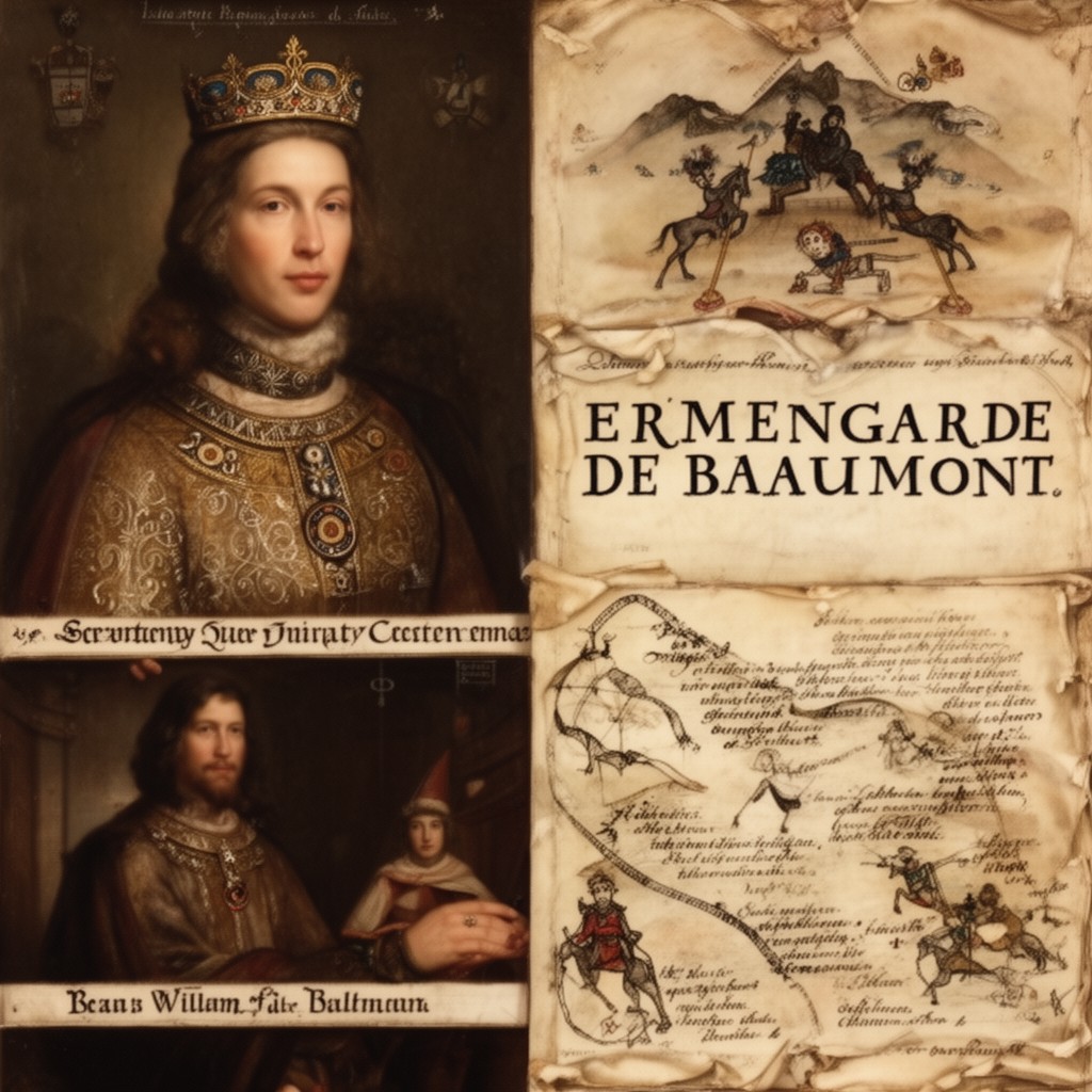 AI-generated illustration of Ermengarde de Beaumont