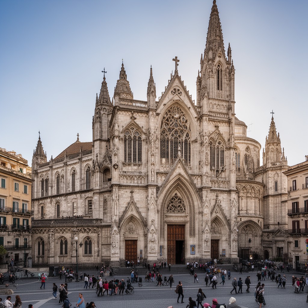 AI-generated illustration of Naples Cathedral