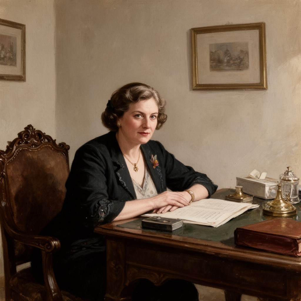 AI-generated illustration of Clementine Churchill