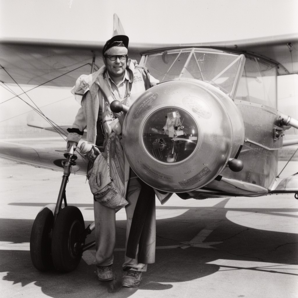 AI-generated illustration of Wiley Post