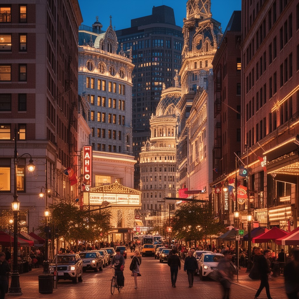 AI-generated illustration of Theatre District