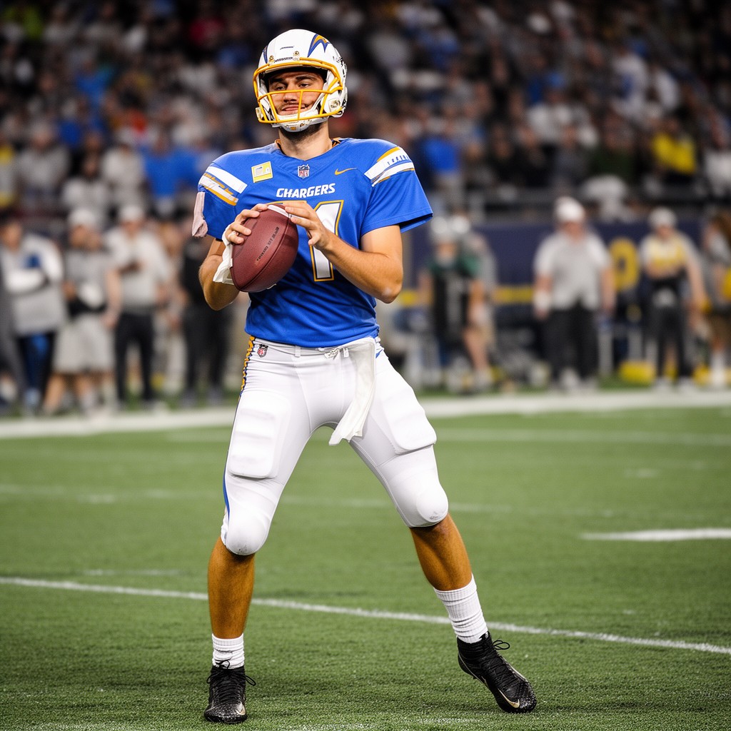 AI-generated illustration of Justin Herbert