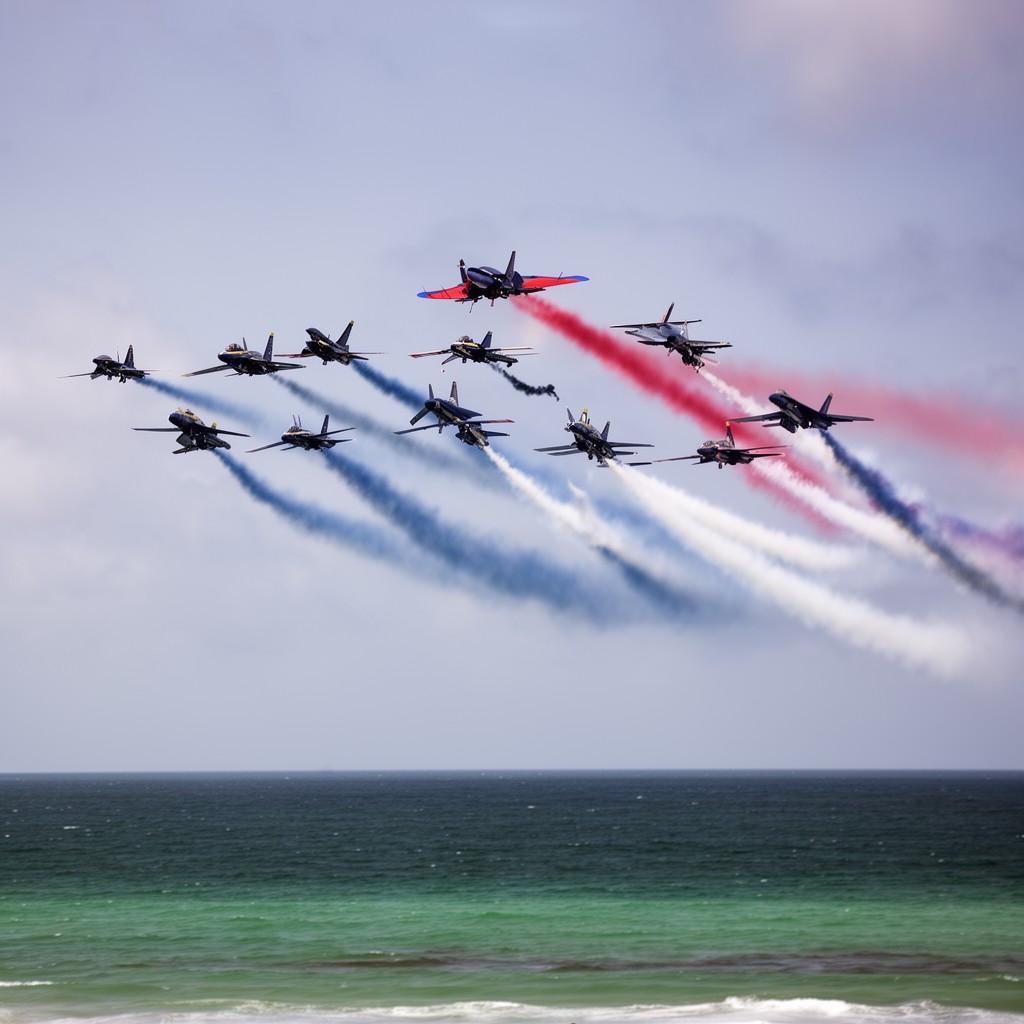 AI-generated illustration of Pensacola Beach Air Show