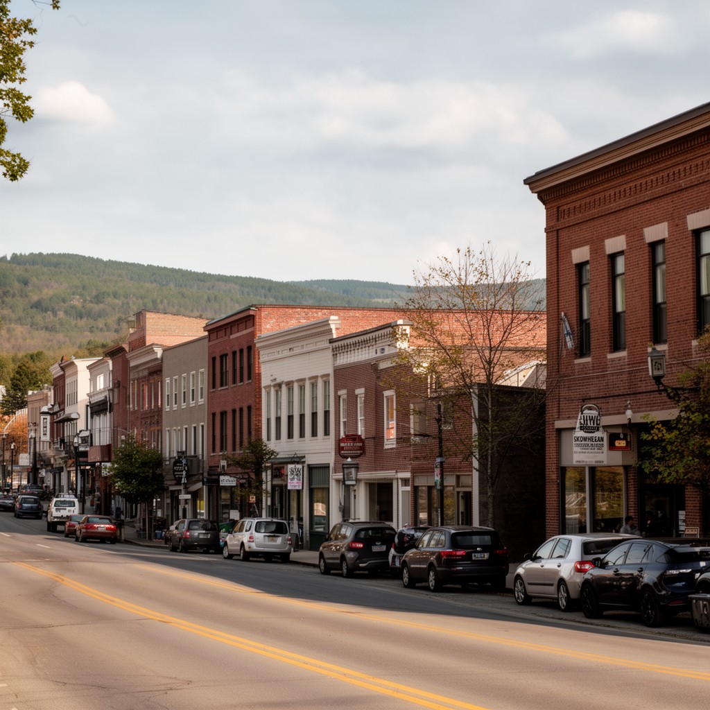 AI-generated illustration of Skowhegan Historic District