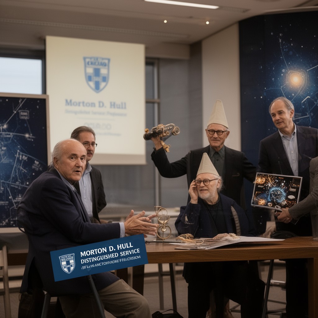 AI-generated illustration of Morton D. Hull Distinguished Service Professor