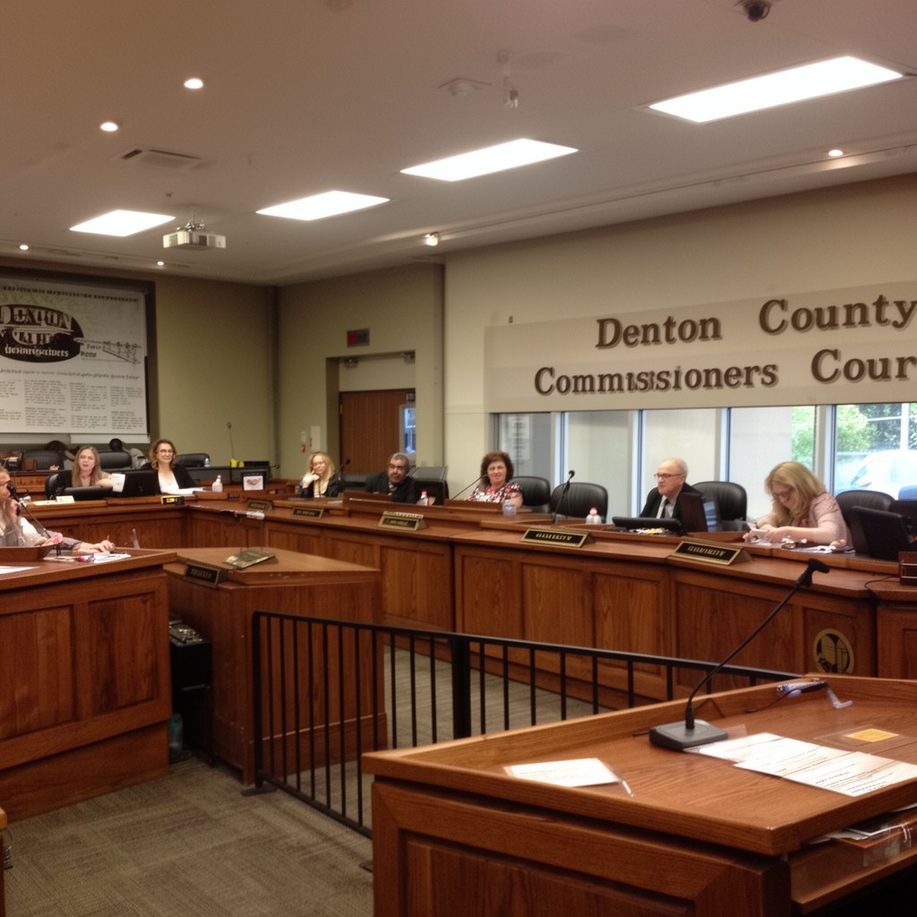 AI-generated illustration of Denton County Commissioners Court