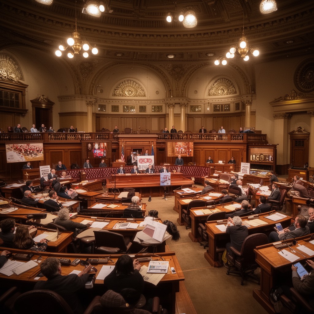 AI-generated illustration of Iowa House of Representatives