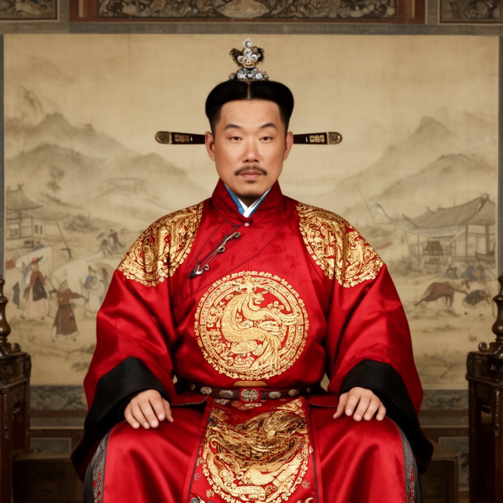 AI-generated illustration of Hongguang Emperor
