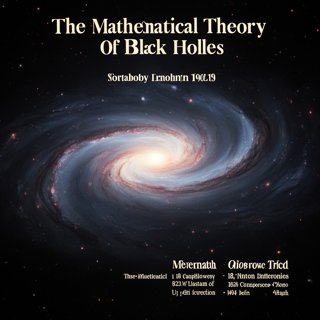 AI-generated illustration of The Mathematical Theory of Black Holes