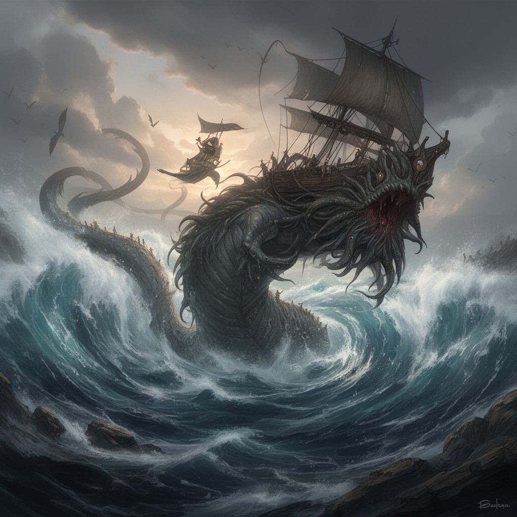 AI-generated illustration of Charybdis