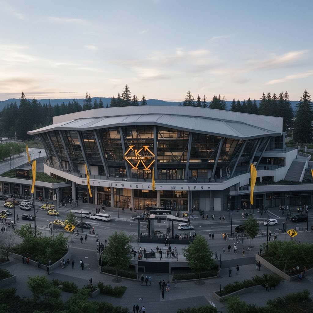 AI-generated illustration of Matthew Knight Arena