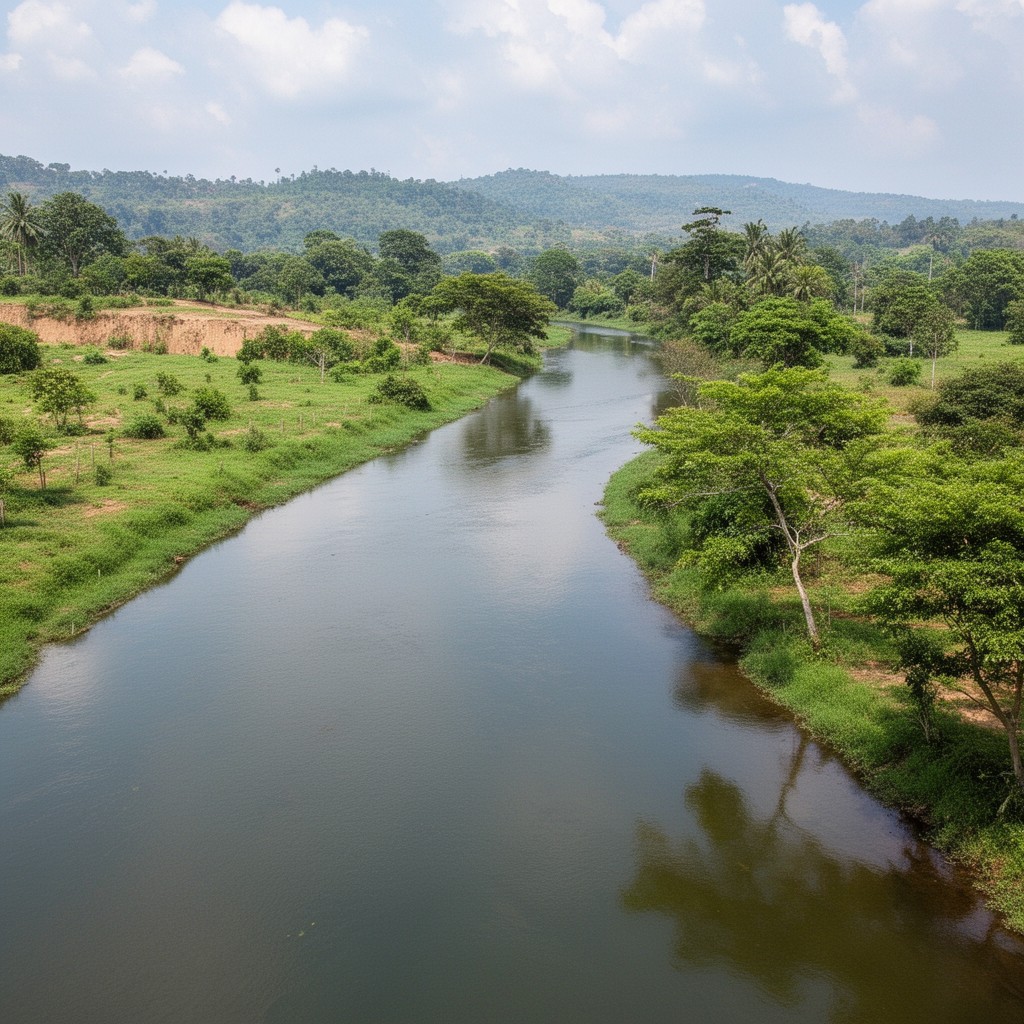 AI-generated illustration of Dindi River