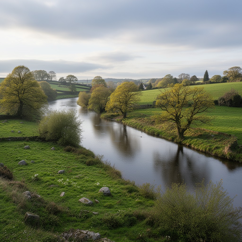 AI-generated illustration of River Boyne
