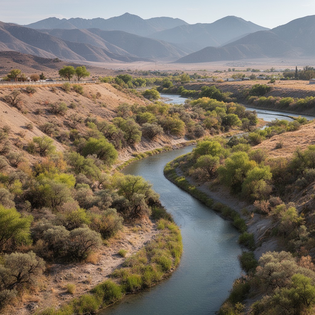 AI-generated illustration of Owens River