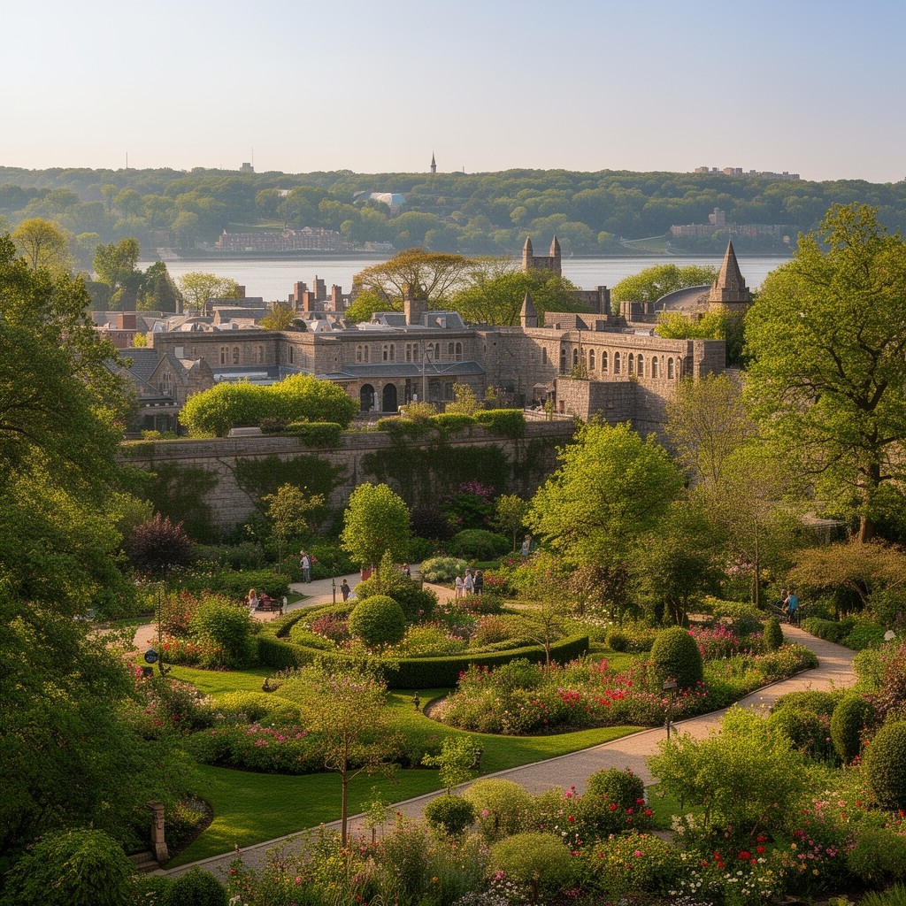 AI-generated illustration of Fort Tryon Park