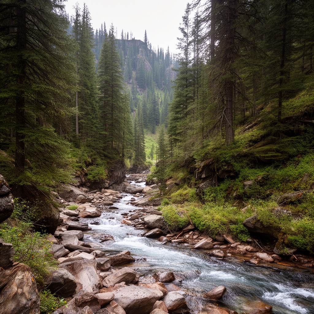 AI-generated illustration of Badger Creek Wilderness