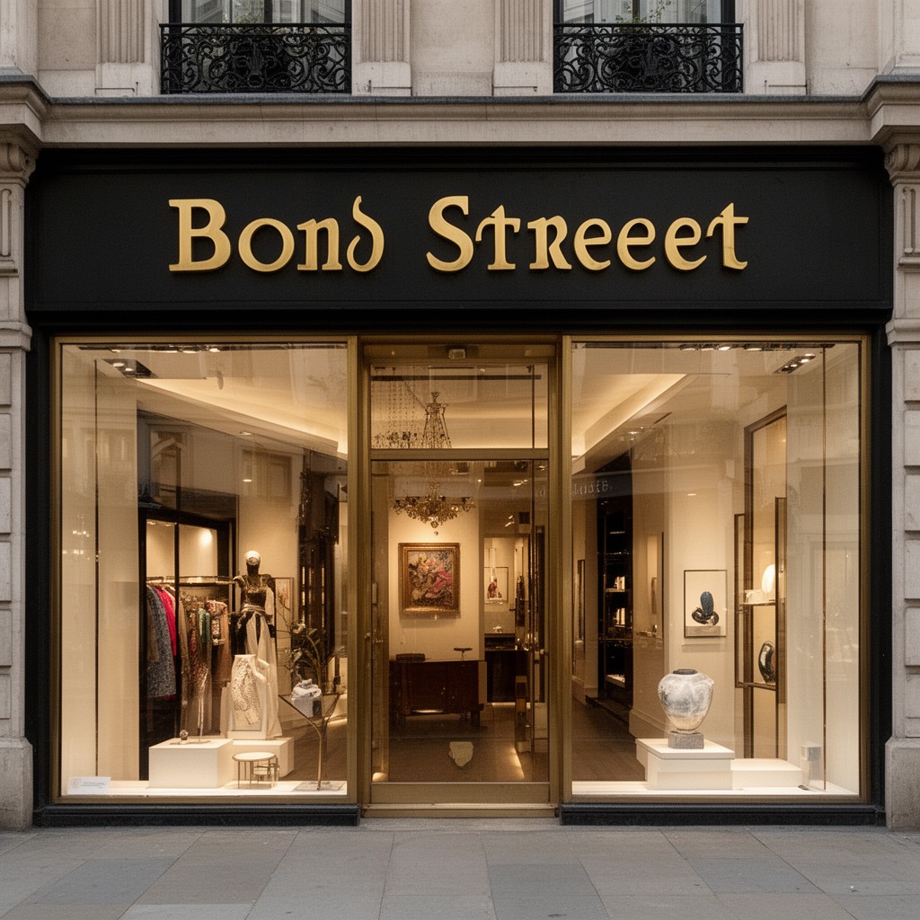 AI-generated illustration of Bond Street