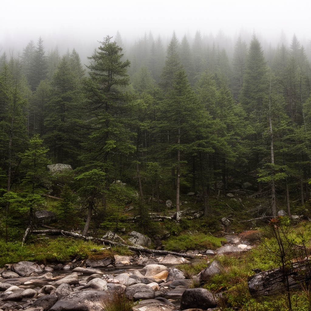 AI-generated illustration of Slide Mountain Wilderness Area
