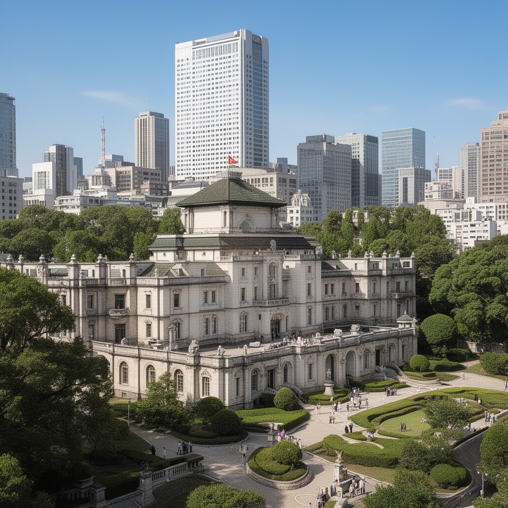 AI-generated illustration of Akasaka Estate, Tokyo