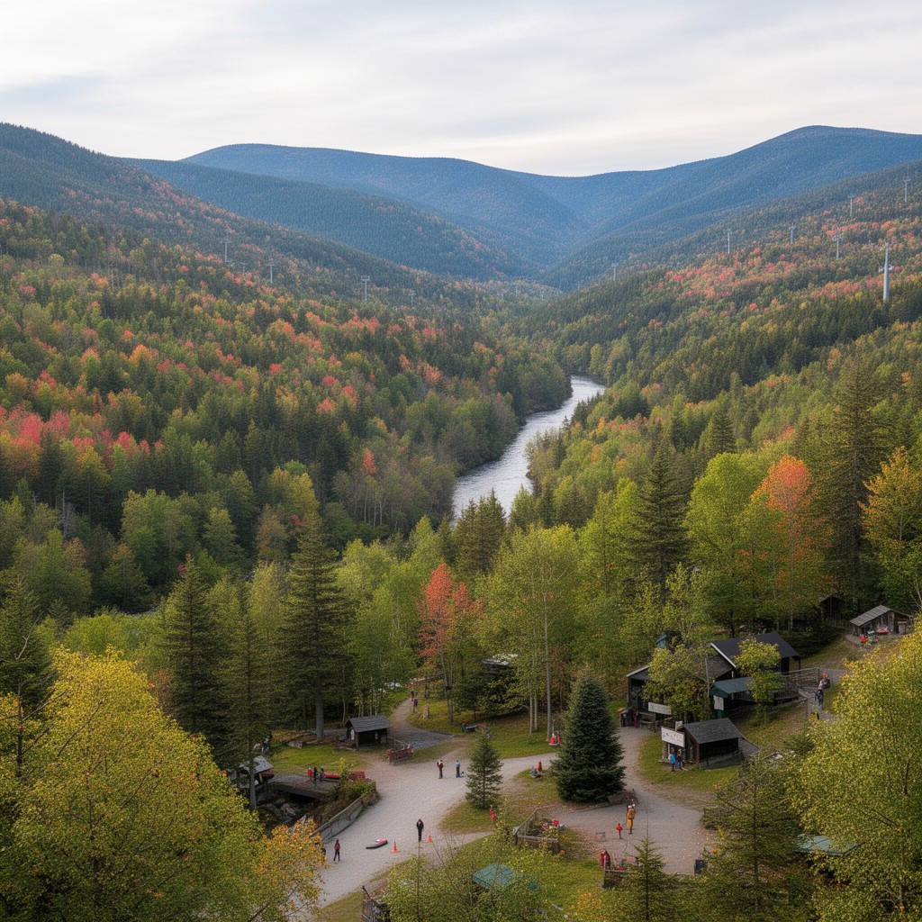 AI-generated illustration of Sunday River Valley