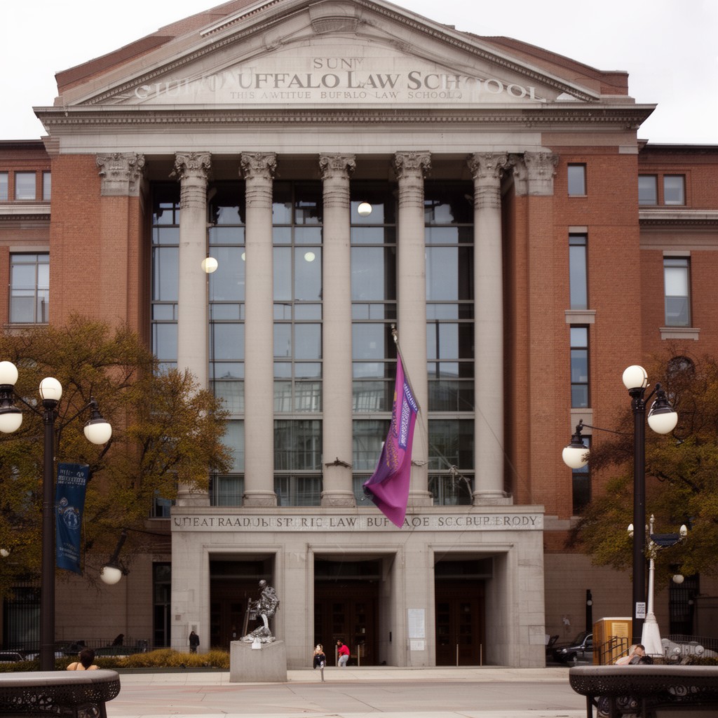 AI-generated illustration of SUNY Buffalo Law School