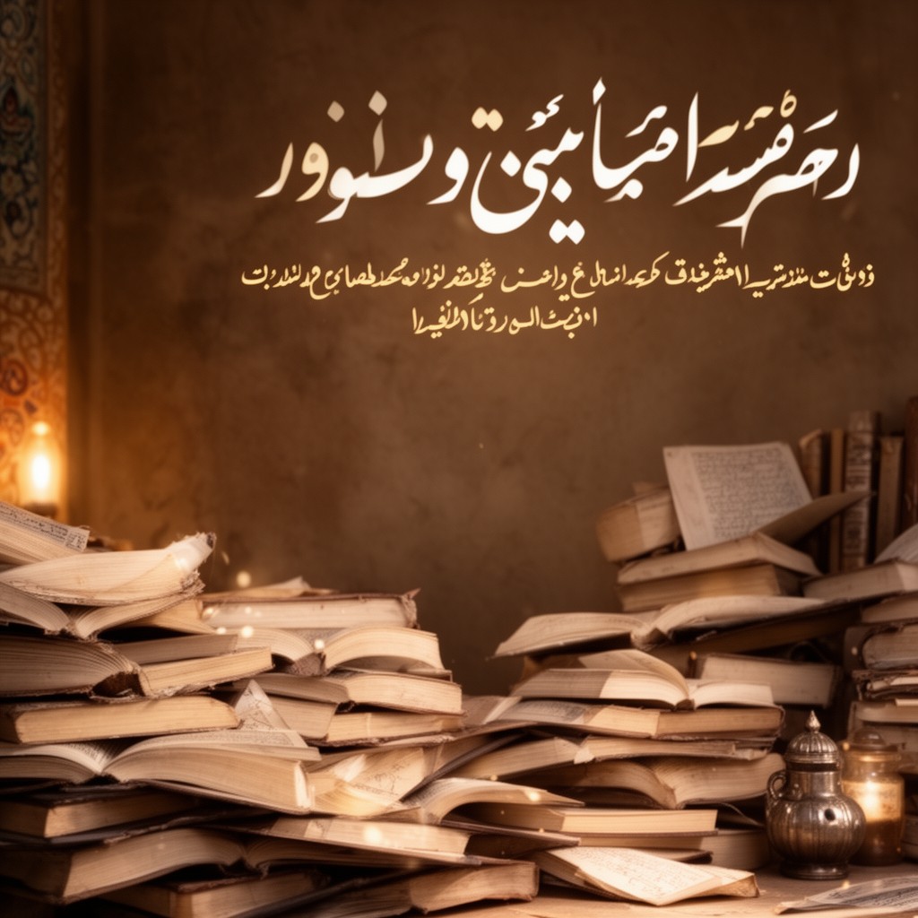 AI-generated illustration of Persian literature