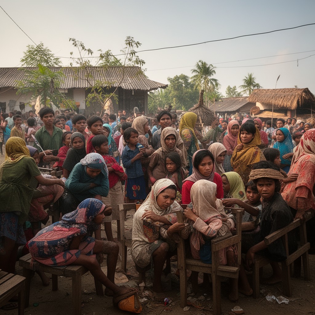 AI-generated illustration of Rohingya