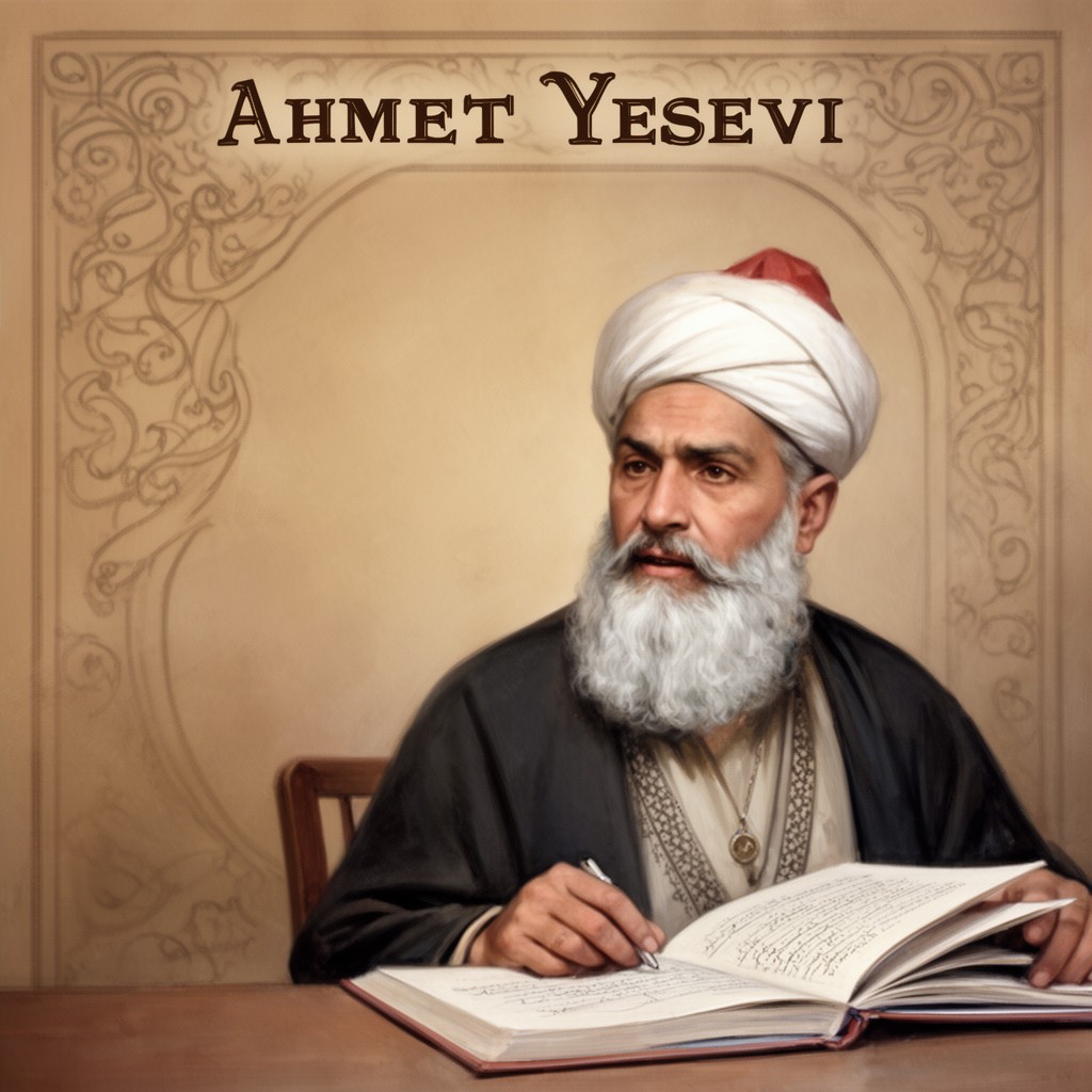 AI-generated illustration of Ahmet Yesevi
