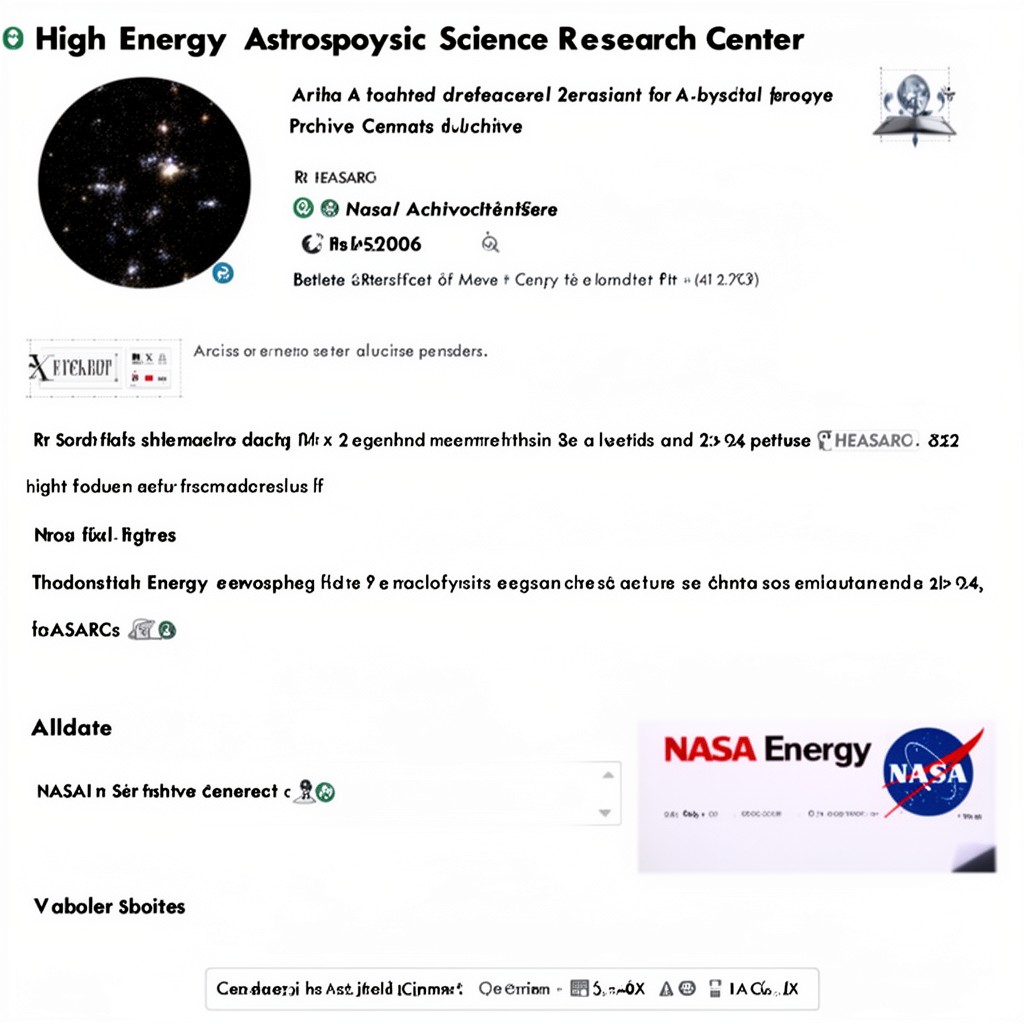 AI-generated illustration of High Energy Astrophysics Science Archive Research Center