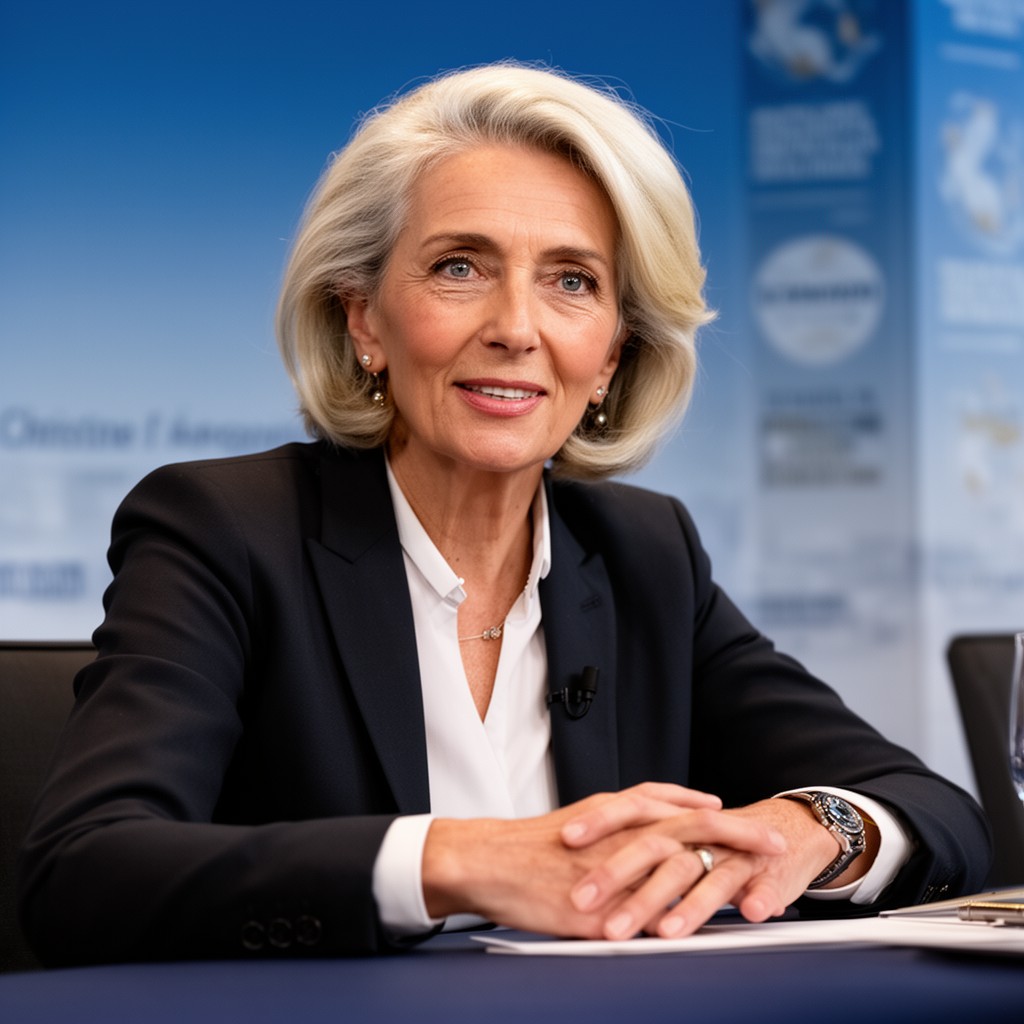 AI-generated illustration of Christine Lagarde