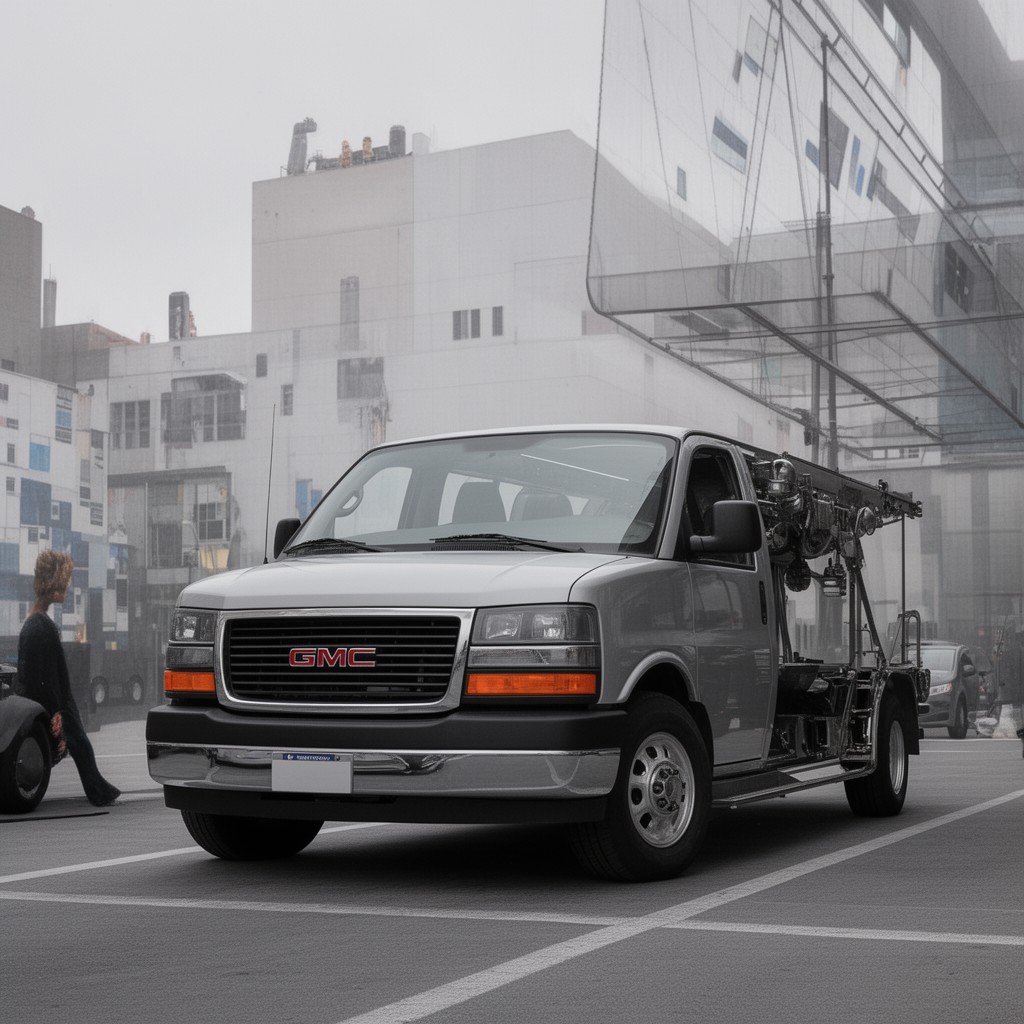 AI-generated illustration of GMC Savana van platform
