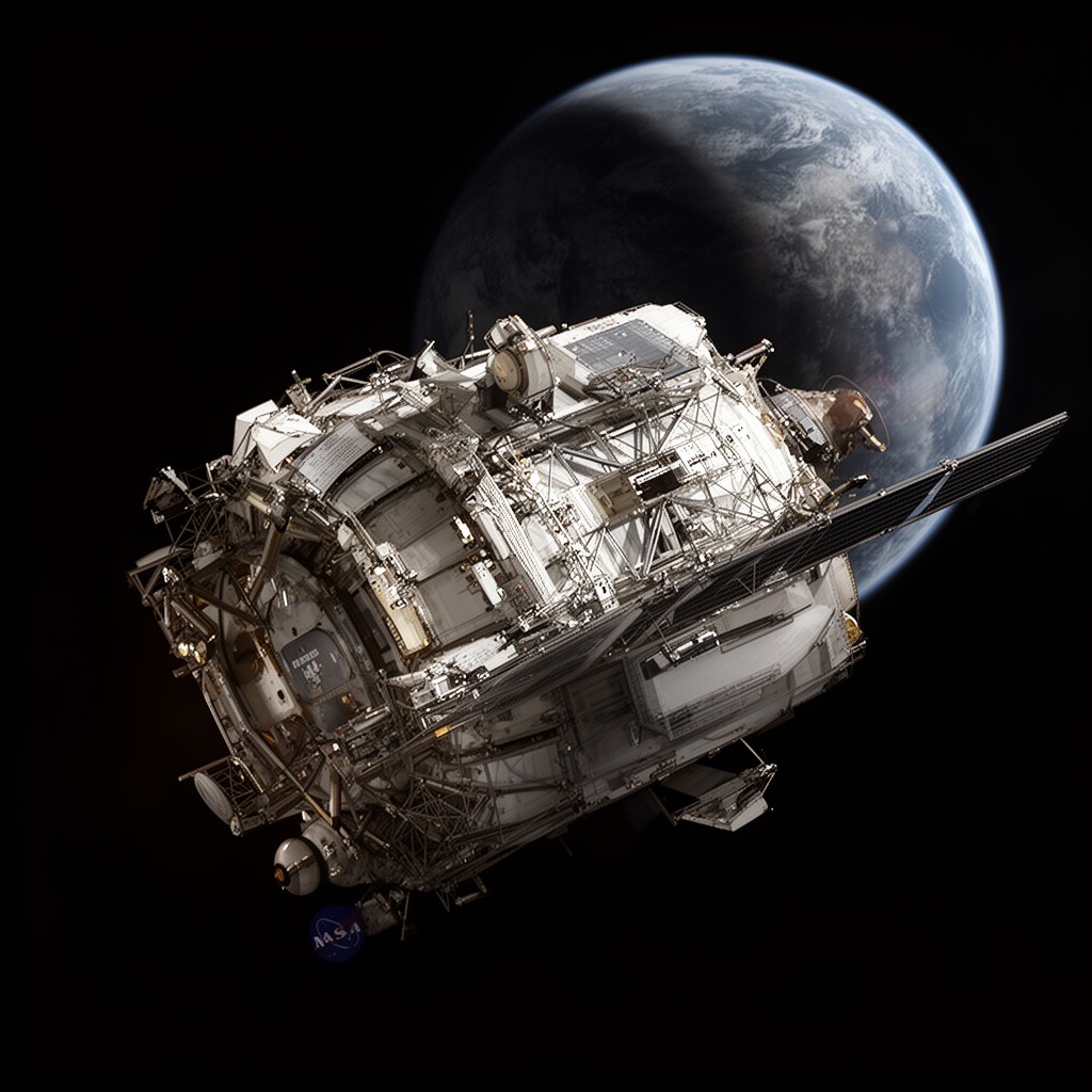 AI-generated illustration of NASA spacecraft