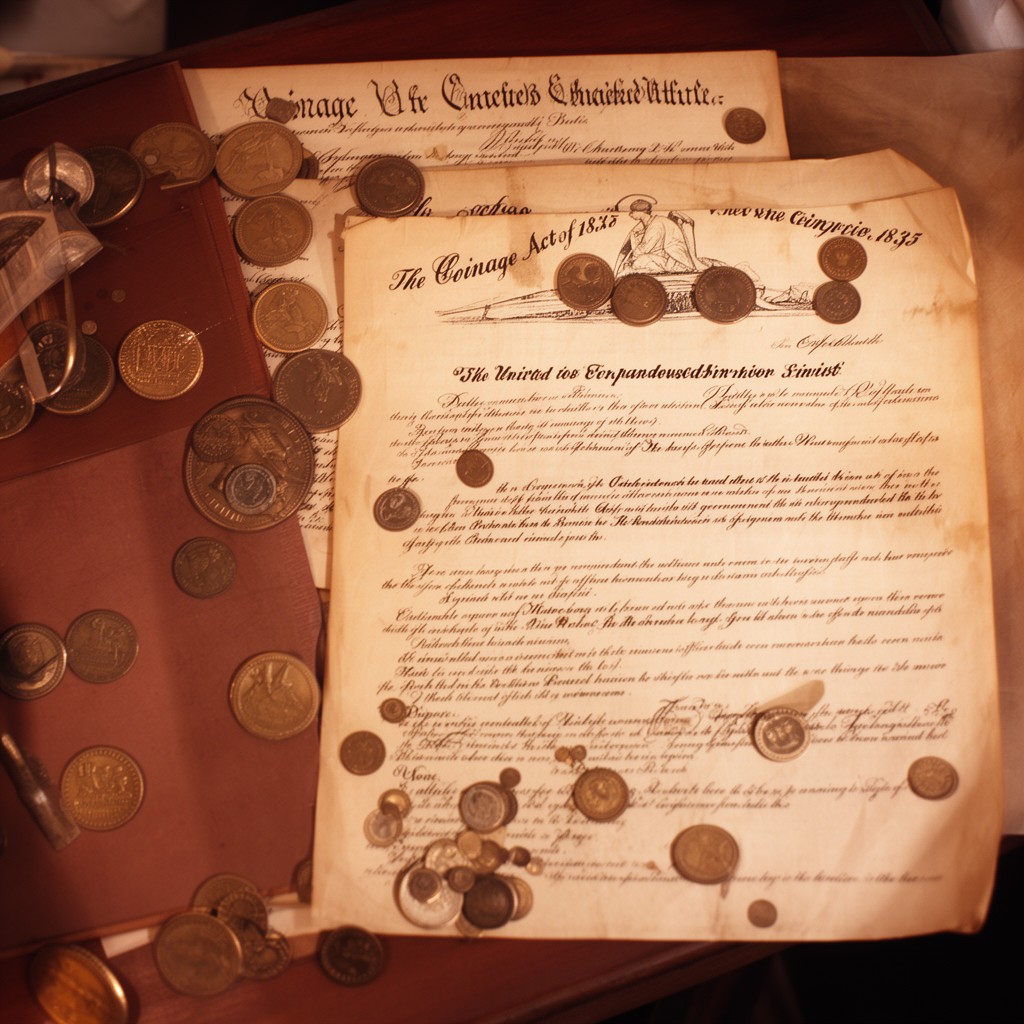 AI-generated illustration of Coinage Act of 1835