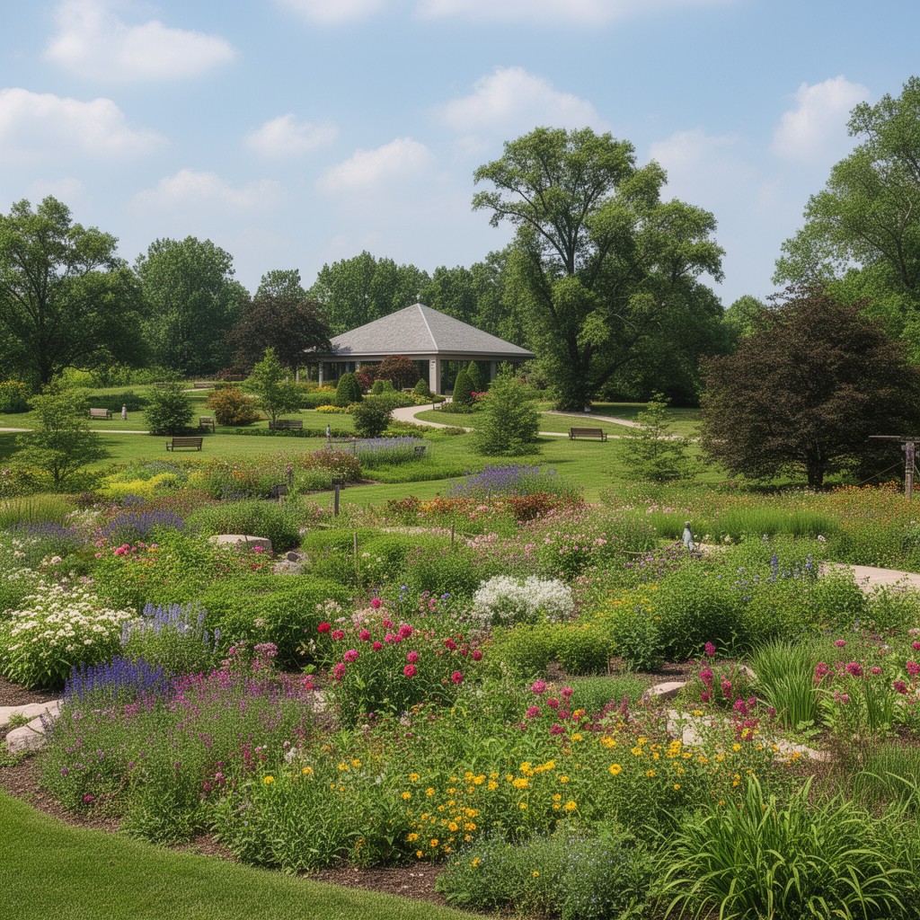 AI-generated illustration of Overland Park Arboretum and Botanical Gardens