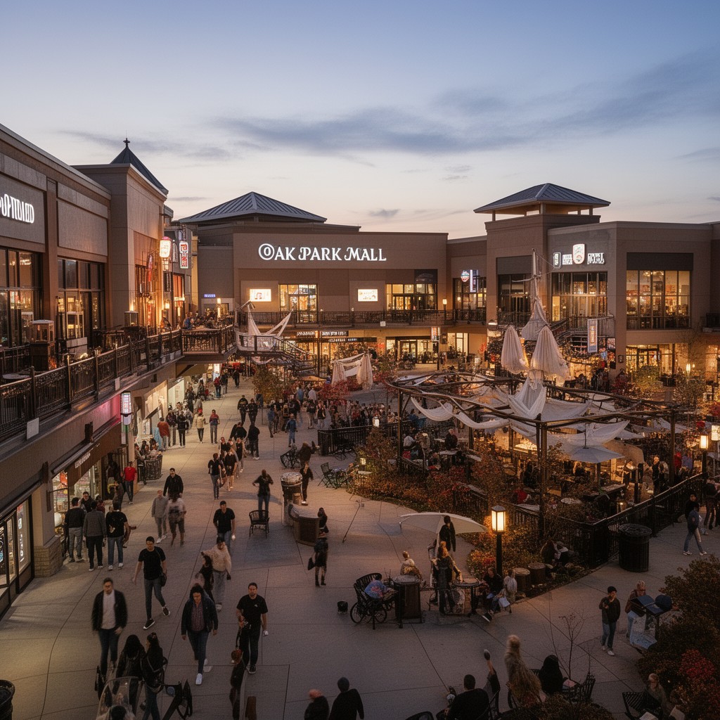 AI-generated illustration of Oak Park Mall