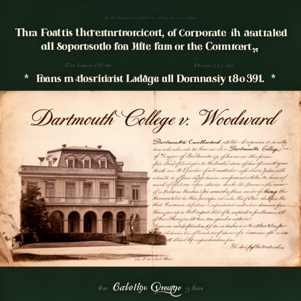 AI-generated illustration of Dartmouth College v. Woodward