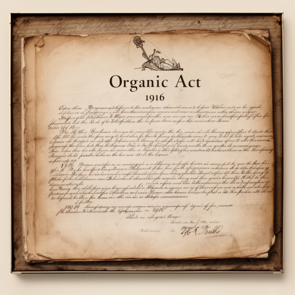 AI-generated illustration of Organic Act of 1916