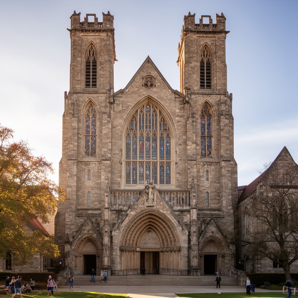 AI-generated illustration of Princeton University Chapel