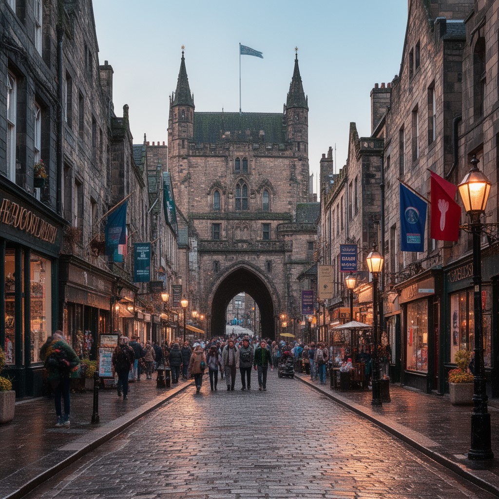 AI-generated illustration of Royal Mile