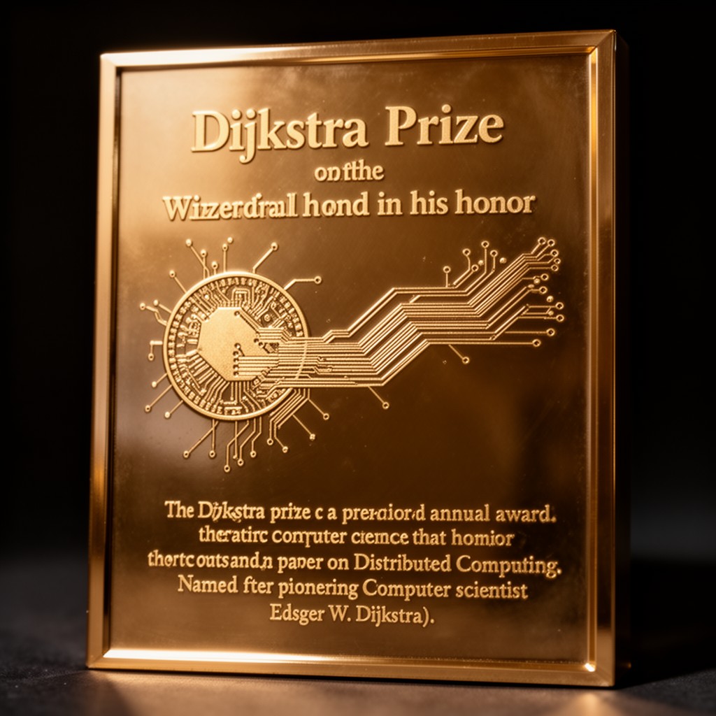 AI-generated illustration of Dijkstra Prize (named in his honor)