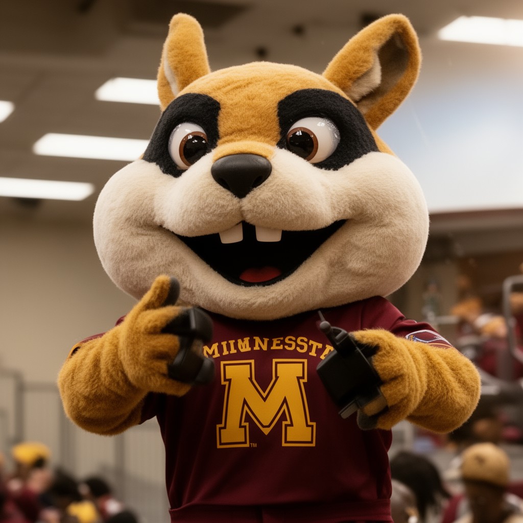 AI-generated illustration of Goldy Gopher