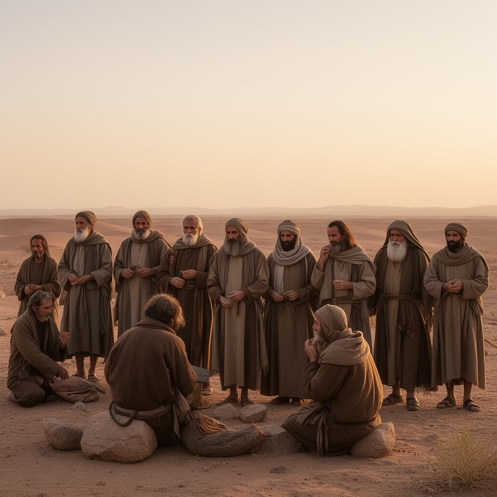 AI-generated illustration of Desert Fathers