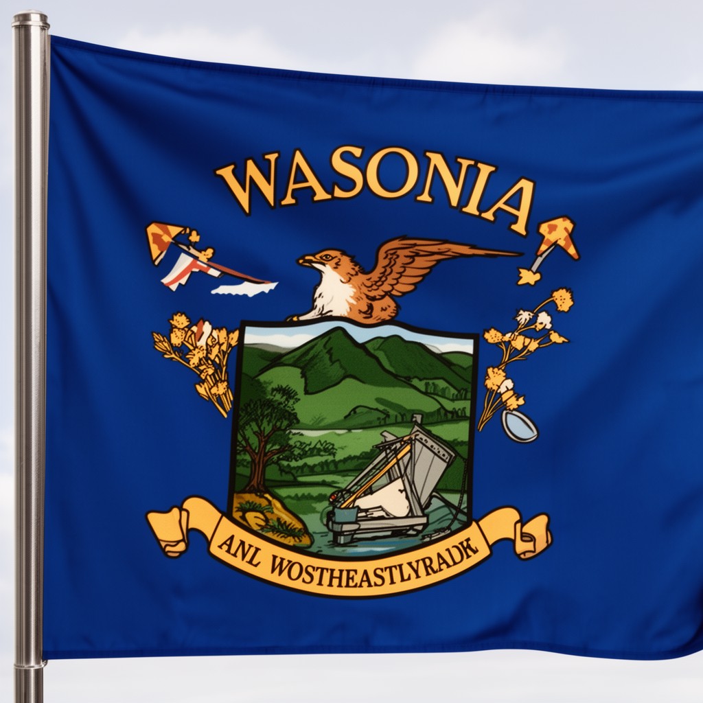 AI-generated illustration of Flag of Wisconsin
