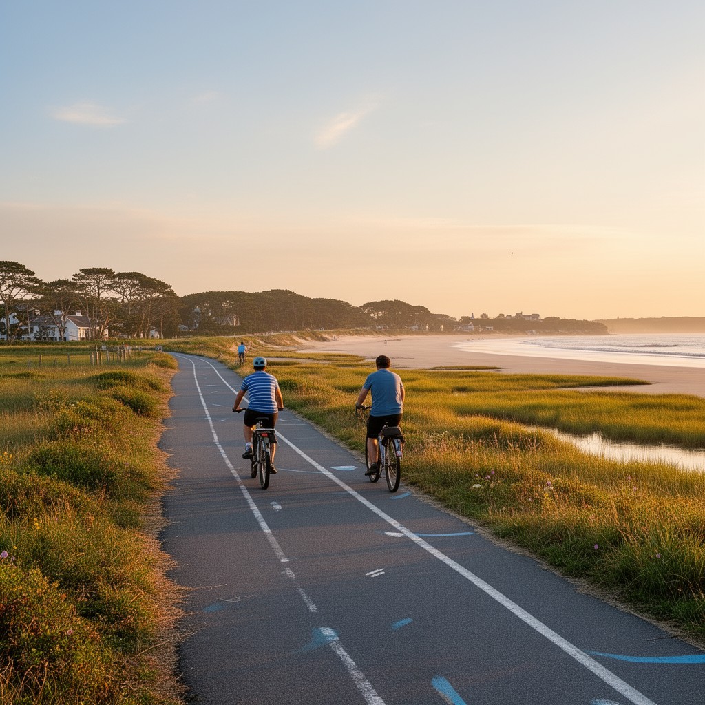 AI-generated illustration of Shining Sea Bikeway