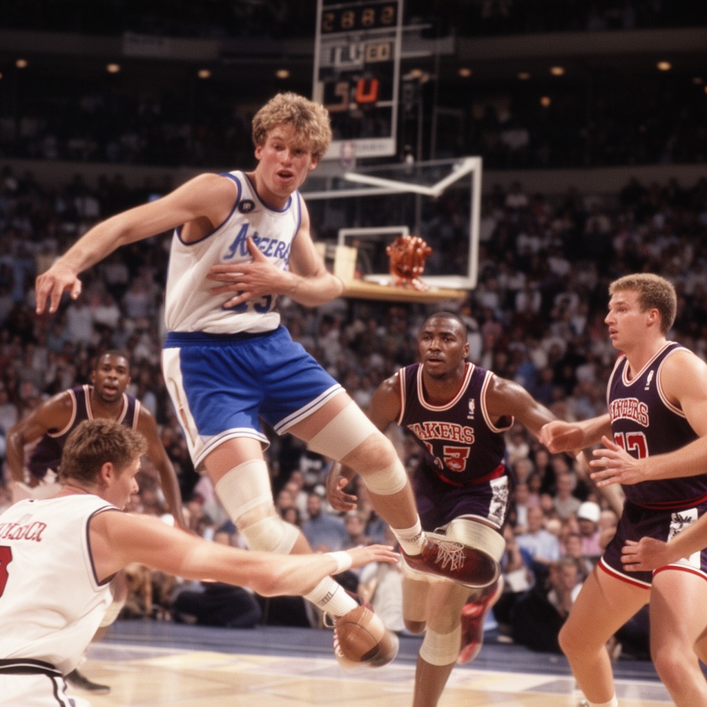 AI-generated illustration of 1987–88 NBA season
