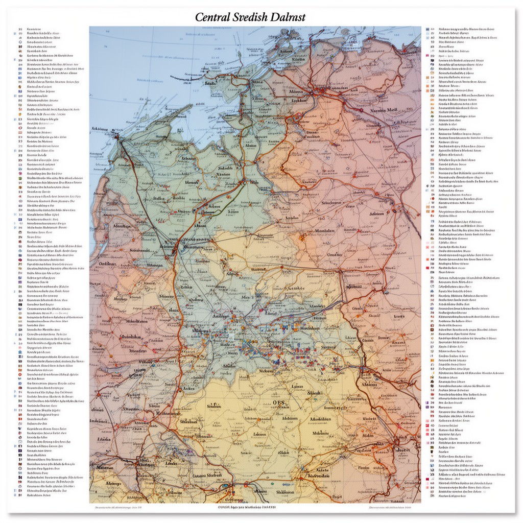 AI-generated illustration of Central Swedish dialects