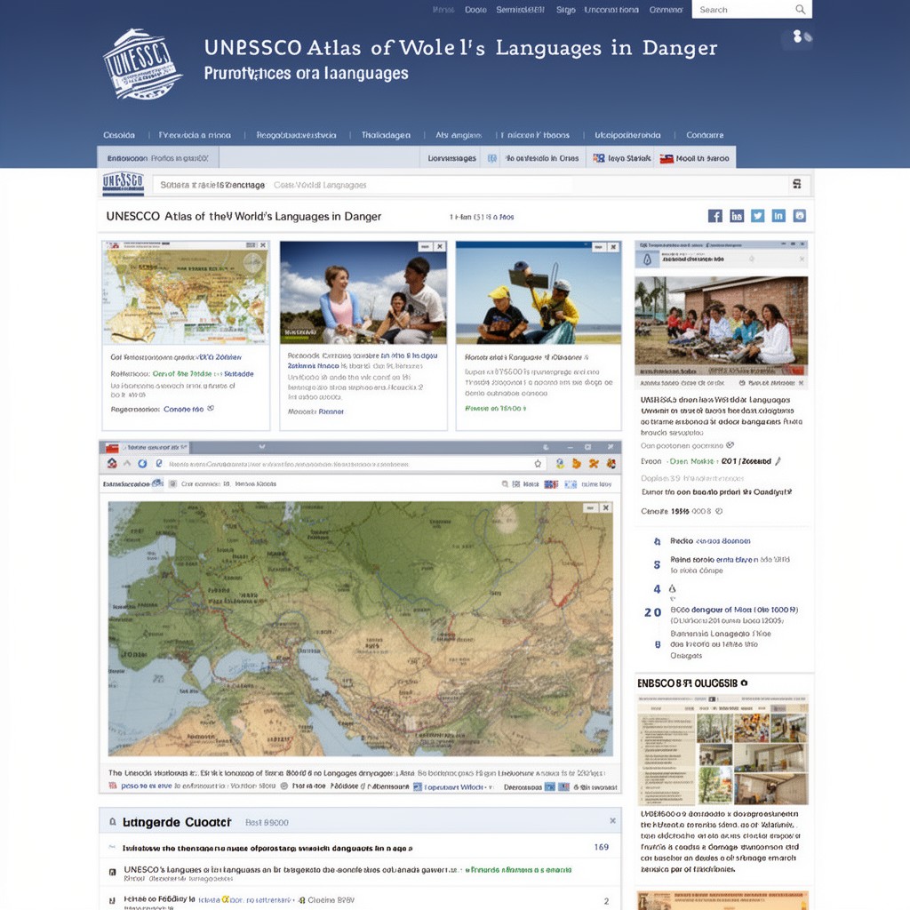 AI-generated illustration of UNESCO Atlas of the World’s Languages in Danger