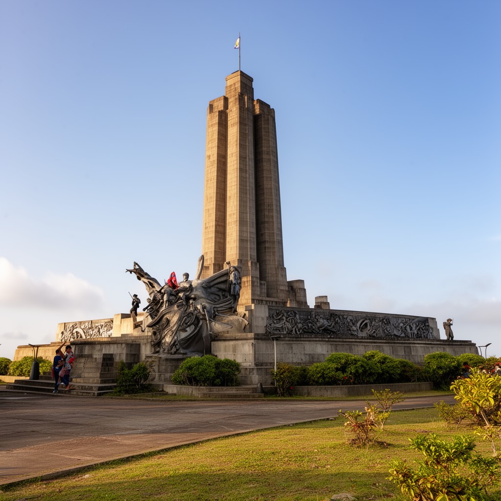 AI-generated illustration of Dambana ng Kagitingan (Shrine of Valor) on Mount Samat