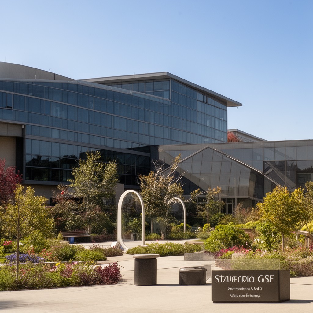AI-generated illustration of Stanford GSE